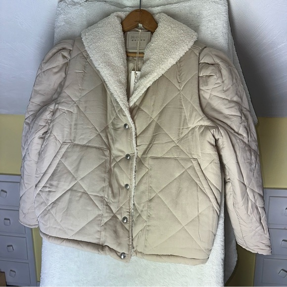 Blank NYC Cream Quilted Teddy-Lined Jacket - Picture 4 of 13